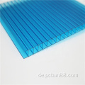Twinwall -Struktur Blaues Polycarbonat -Panel zum Gebäude